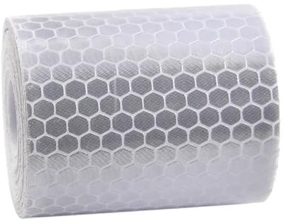 PJQUEKAIPJ Fahrradfelge Tape Rack 1 Rolle Auto Reflektierendes Klebeband Aufkleber Auto Styling Selbstklebendes Warnband Motorrad Fahrrad Film Dekoration Velox Felgenband(White)