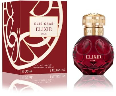 Elie Saab – Elixir Love Eau de Parfum 30 ml – Profumo Donna – Fragranza Chypre Fiorito Fruttato – Note Floreali e Fruttate – Flacone Gioiello in Vetro Rosso