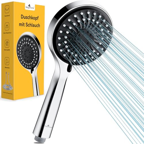 Magichome Duschkopf Wassersparend 5 Strahlarten, Hochdruck Duschkopf, Handbrause Duschkopf Wassersparend Duschkopf Groß Sparduschkopf