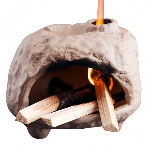 Ciotola per sbavature per Palo Santo e Salvia - Vassoio detergente in cristallo, raccogli cenere in ceramica per incenso e resina, supporto spirituale per rituale per meditazione e decorazione della