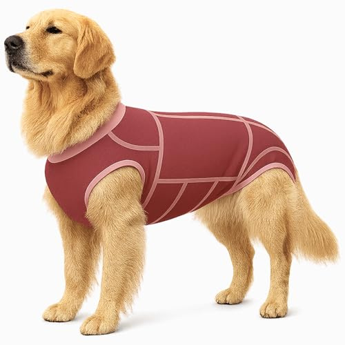Dog Recovery Suit for Extra Large Dogs – Soft Cotton-Spandex Post-Surgery Bodysuit with Snap Buttons – Includes Chew Toy, Hygiene Sticker & Zip Bag – Cone Alternative for Extra Large Breeds
