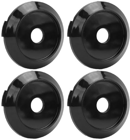 Tbest Tapa del Cubo Central de la Rueda Proof Black 64 Mm 4pcs Cubierta del Cubo de la Rueda del Automóvil ABS Universal ABS para Protección de Neumáticos del Vehículo