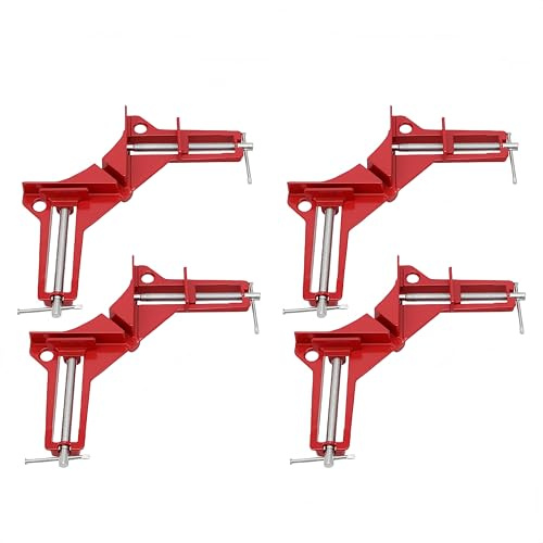 flowriple 4 Stück 90 Grad Winkelspanner, Verstellbare Winkelspanner für Holz Metall Schweißen Rahmenspanner Bilderrahmen, Schnelles & Einfaches Fixieren von Werkstücken im Perfekten 90° Winkel mit Ros