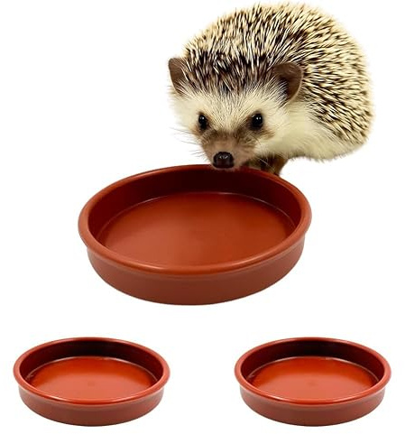 3 Stück Igelnapf für Futter und Wasser Heckenschwein, Fressnäpfe für den Außenbereich, Wildtiere, Garten, 13 cm breit, flaches Profil, 2 cm tiefes Design