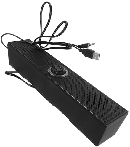 COHEALI Haut-parleurs Filaires pour Ordinateur Portable et Bureau Barre Compacte Double Haut-parleurs Puissant avec Subwoofer Connexion USB pour Gaming et Multimédia