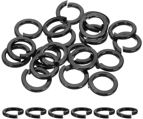 QUARKZMAN Rondelle Grower M12, Rondelles Frein Fendues Acier Inoxydable 304 Pour Vis Boulons Voitures Machines ConstructionPcs 20 Noir