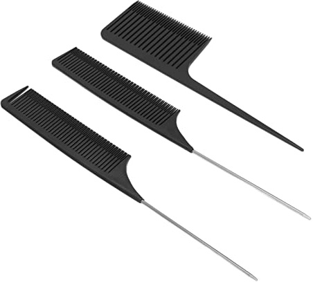 Pongnas Set di Pettini per Evidenziazione, Pettine per Colorare i Capelli a Punta, Strumento per Separare i Capelli, Pettine per Tagli di Capelli Individuali Barbiere
