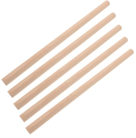 LIGIGWASH 5 St Rundstav i Bokträ för Hantverk Långa Obehandlade Naturliga Trästavar för Väggbonader och Makramé Hållbara och Släta Träpinnar för Diy-projekt