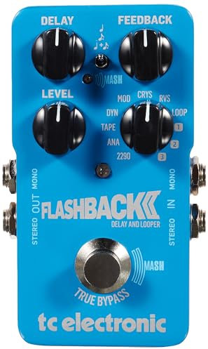 TC Electronic FLASHBACK 2 DELAY Legendäres Delay-Pedal mit Bahnbrechendem MASH-Fußschalter, Crystal-Delay-Effekt und Integrierter TonePrint-Technologie
