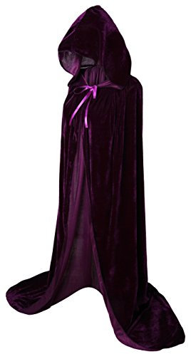 VGLOOK Manteau capuche pleine longueur unisexe adultes Cape de velours Cosplay Costumes 59 