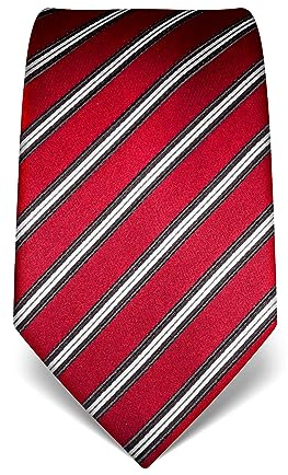 Vincenzo Boretti Herren Krawatte reine Seide gestreift edel Männer-Design zum Hemd mit Anzug für Business Hochzeit 8 cm schmal/breit