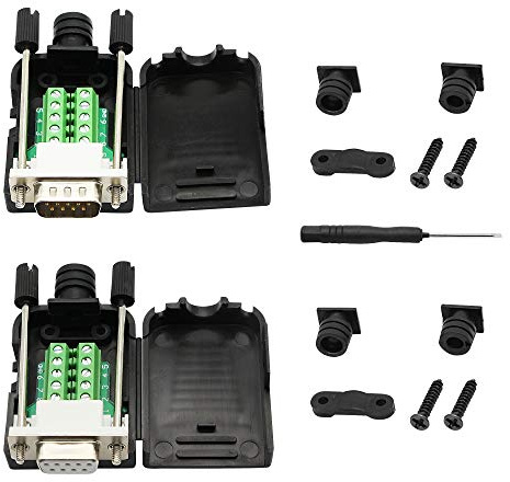 CERRXIAN DB9 Adapter RS-232 Serial Interface DB9 Stecker und DBP Female Connector (1 Paar) White Screw Plug