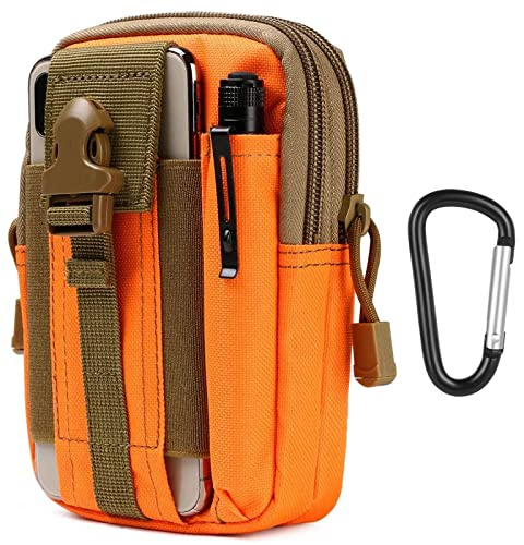 flintronic Taktische Hüfttaschen, Militär Kompakt Gürteltasche Multifunktional Bauchtasche Tasche Beutel für Camping Wandern Radfahren Klettern und Reisen Mit Karabiner