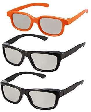 N/A 3D Glasses Set for Movies//Cinema Compatible with Reald Cinema 2 × Adults Sized and 1 × Children Sized