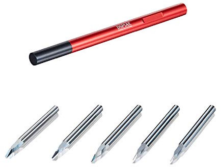 DSPIAE Tungsten Steel Scriber Push Broach Combination Set and Handle,DSPCS-PB01