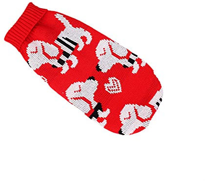 Warmer Puppuy Hundepullover Winter Haustierkleidung für kleine Hunde Katze Pullover Kleidung Kostüm,Rot Puppy,14