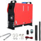 Triclicks 12V Diesel Lufterhitzer 5KW Luft Dieselheizung Standheizung Air Diesel Diesel für Auto RV LKW Wohnmobil, Dieselheizung mit LCD-Display&Fernbedienung (Rot + Schwarz, Größe B)