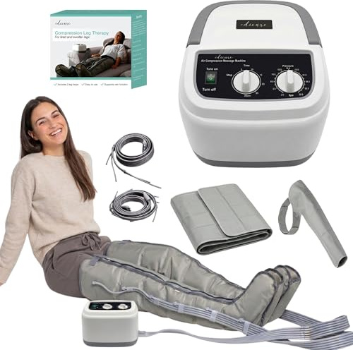 Edicare, Bottes Pressothérapie, Drainage Lymphatique, Appareil de Massage, Equipe Complète, Massage et Relaxation, Facile à Utiliser, Eficacité Professionnelle (Dispositif, jambes, ceinture et bras)
