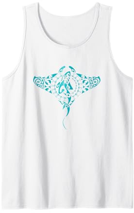 Hawaii Tribal Manta Ray Hawaiihemd Shark Lover Tank Top