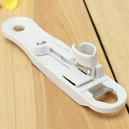 TRTO 1x Plastic Vegetable Shredder Bean Slicer Runner Beans Peeler Easy to Use and Cleans (White Color)