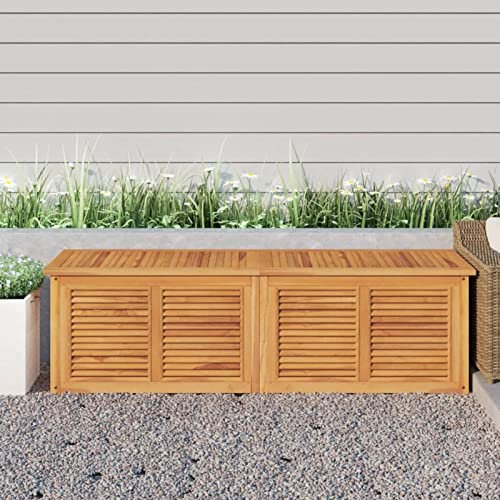 Festnight Auflagenbox Holz Garten Gartenbox XXL Groß Kissenbox Kissentruhe Massivholz Aufbewahrungsbox Gartentruhe Truhenbank Sitztruhe Truhe Balkon Outdoor Massivholz Akazie
