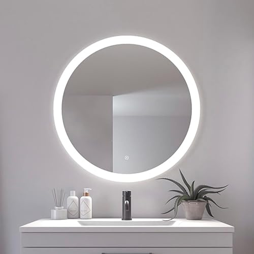 Loevschall Vega rund badrumsspegel med smart LED-belysning, dimbar med touch-funktion, CRI 90, 60 cm