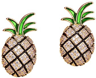 Amosfun 2 Stk Einhorn Schlüsselanhänger Brosche Abzeichen Kleidung Taschen Broschenkragen Aus Strass Ananas-brosche Abzeichen Brosche Anstecknadel Aus Emaille Mann Niedlich Kleine Ananas