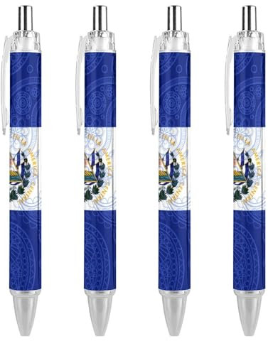El Salvador Paisleymuster, niedlicher Kugelschreiber, einziehbar, feine Spitze, 0,5 mm, glattes Schreiben für Zuhause und Büro