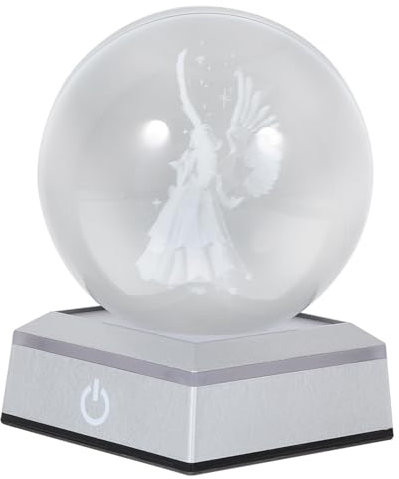 OSALADI Lámpara De Noche con Bola De Cristal Led y Base Decorativa Luz Suave para Dormitorio y Oficina Accesorio Estético para Hogar