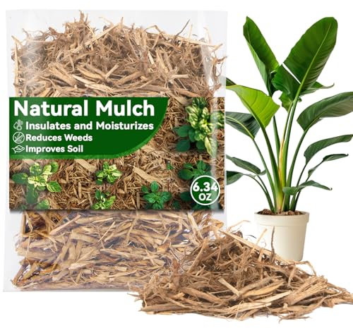 MAQIHAN 6.35 OZ Wood Mulch - Bark Mulch for Landscaping Outdoor Wood Chips for Garden Organic Mulch for Potted Plants Garden Mulch for Indoor Patio Lawns