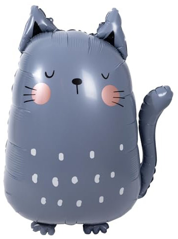 Folat 28585 Palloncino foil - Forma - Gatto - 49 x 69 cm - Decorazione per feste di compleanno per bambini, animali, temi animali - Palloncino in foil da riempire con elio