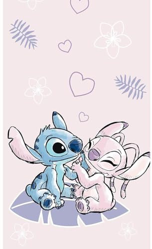 Jerry Fabrics Disney Lilo e Stitch Beach Bagno Sport Vacanze Asciugamano per Bambini Rosa