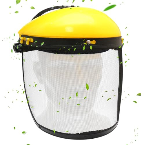 Yulokdwi Visière de Protection Transparente,Visière Anti-Tronçonneuse - Équipement Réglable avec Adaptateur pour Casque Travaux Jardinage Forestier Abattage Élagage Extérieur pour Hommes
