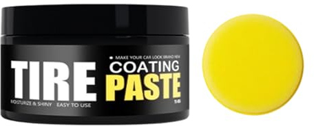Pâte d'entretien pour pneus - Polissage brillant protecteur durable, formule imperméable et résistante aux rayures pour voitures, tracteurs, motos, camions - Nettoyage et utilisation dans les