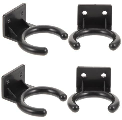 Kunststoff Mikrofon Wandhalterung Schwarz, 4 Stück für Ktv | Innendurchmesser 33mm, Stabil Fixiert das Mikrofon Sicher, Kompakte Lösung für Familie und Konferenzen