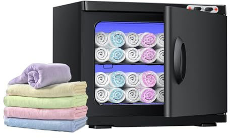 Clickovia Hot Towel Warmer, 23L Towel Warmer Cabinet with UV Sterilizer, 360° Heating & Fast Heat-Up, Easy to Use for Beauty, Salon, Spa, and Home