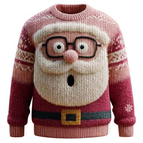 Jersey Navidad Hombre Ugly - Navideño Feo Hortera Christmas Gracioso Sweaters Sweater Ropa Sudadera Navideña Manga Larga Sudaderas Men Invierno Tops