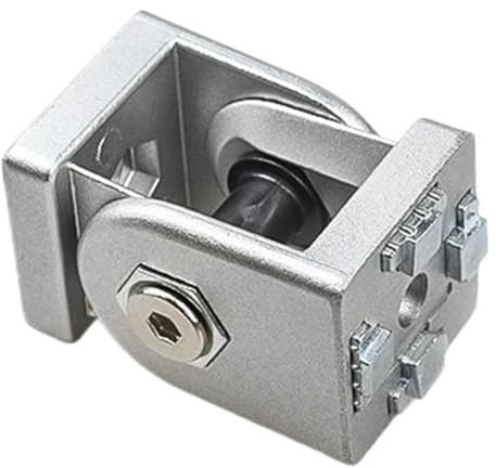 Adjustable Hinges Door Closing, 2PCS Flexible Pivot Joint Connector Cast Aluminum Hinge for 20 30 40 45 Series Extrusion Profiles(4040)