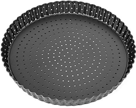 Riuulity Teglia per Pizza di Alta qualità con Rivestimento Antiaderente Distribuzione Uniforme del Calore 3 Dimensioni (Grandi dimensioni (9 pollici))
