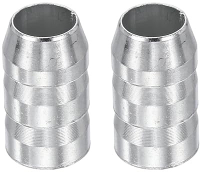 QUARKZMAN 2 Pezzi Cuneo Rotondo Per Manico Di Ascia 14mm Cuneo Di Sicurezza Allungato In Metallo Per Ascia Martello A Unghia Bastone, Argento