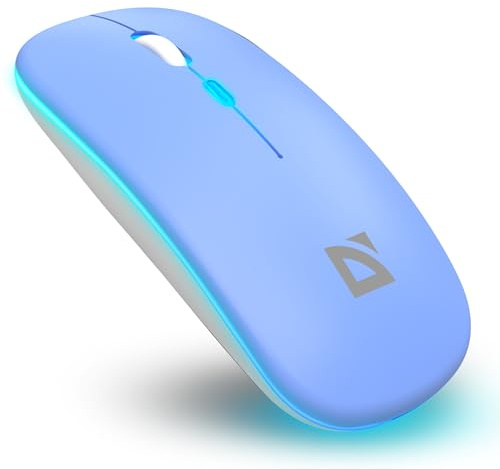 Defender Coda MB-261 – Bluetooth & 2.4GHz Maus, Wiederaufladbar, Slim Design, Silent Click, 1600 DPI, Kabellose Maus für Laptop Tablet (Blau)