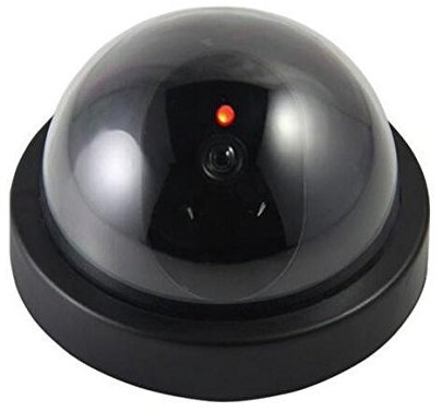 Fausse caméra de sécurité avec Lampe LED Clignotante, Dummy Caméra Fake Caméra de Surveillance avec LED Rouge pour Les Entreprises Magasins Accueil