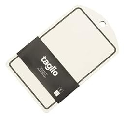 DON HIERRO - Tabla de cortar antibacteriana TAGLIO, 33 × 20 × 1 cm, con ranura recoge-jugos y tacos antideslizantes-Blanco