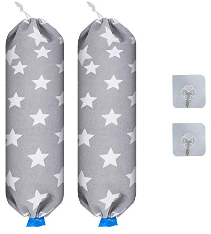 Gearific Soporte de Bolsa de plástico Bolsa de supermercado Soporte de Almacenamiento Bolsa de Transporte Organizador y dispensador de Bolsa de Compras para la Cocina casera (2)