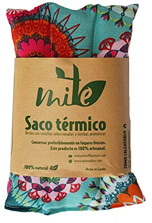 Saco térmico de semillas y hierbas multiusos (47cm x 15cm) Lavanda (Mandala)