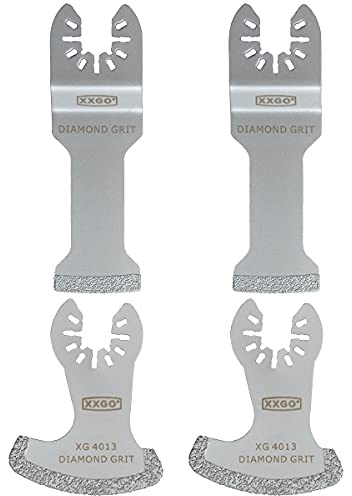 XXGO 4 Pcs Diamond Oscillating Multi Tool Swing Gritting Grouting Saw Blades XG4203L