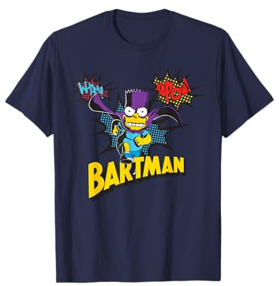 Los Simpsons Bartman Kapow Aventura Dinámica Estilo Cómic Camiseta