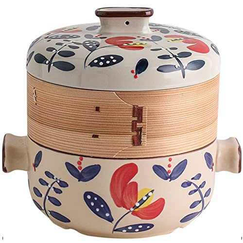 FORVOLWCO Olla de cerámica para cocinar, Olla de Barro para cocinar, Olla de Barro, Donabe japonés, cerámica China/vaporera/cazuela/Olla de Barro Olla para estofado (Size : 4)