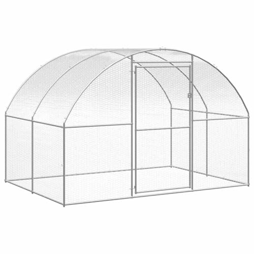 vidaXL Hönsbur för utomhusbruk 3x2x2 m galvaniserat stål, bur, trädgårdsbur, hönsgård, burar, trädgårdsburar, hönsgårdar