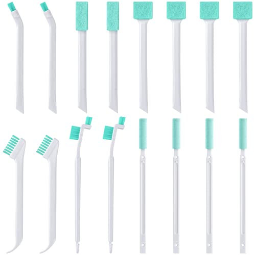Lumkew Small Cleaning Brushes for Small Spaces, Tiny Household Cleaning Supplies Tools, Mini Crevice Cleaning Brush Scrub Narrow Corner Nook Track Grooves Bathroom Kitchen Home Detailing, 16 Pcs